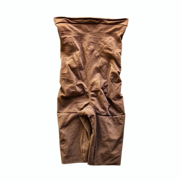 SPANX Power Series Mid Thigh Shaping Shorts Shapewear Sz M Chestnut 2745 - Picture 10 of 14